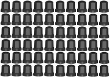 60x Schwarz Radmutterkappen